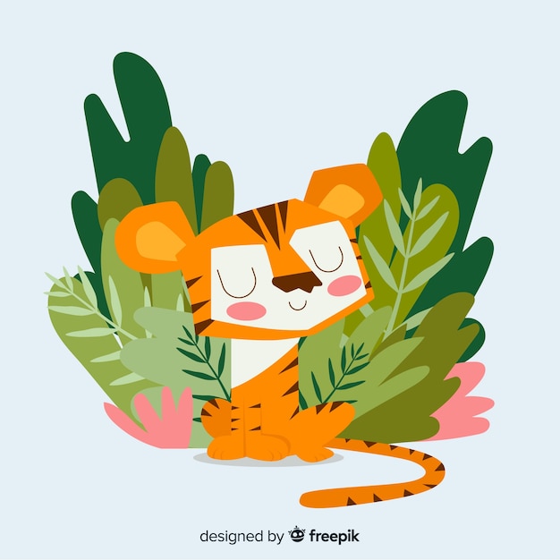 Free vector tiger