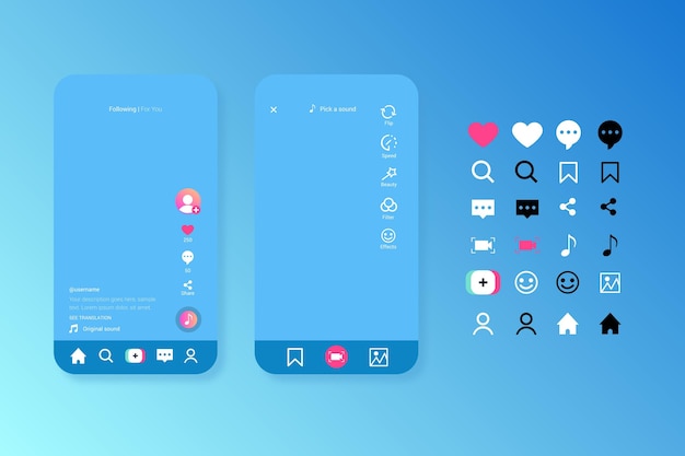 Tiktok interface pack