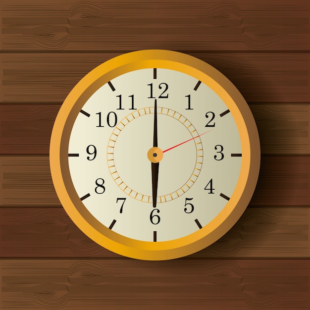 Free vector time clock vintage design