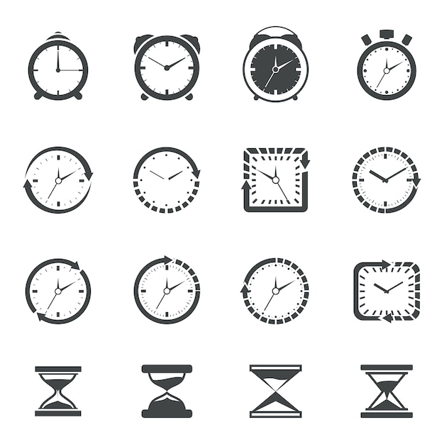 Free vector time icon collection