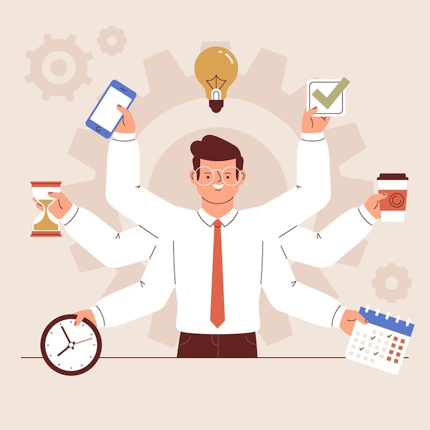 Free Vector time management concept illustrated