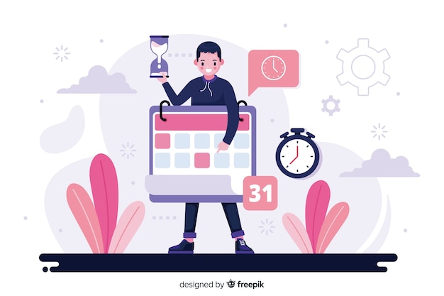 Time management concept illustration