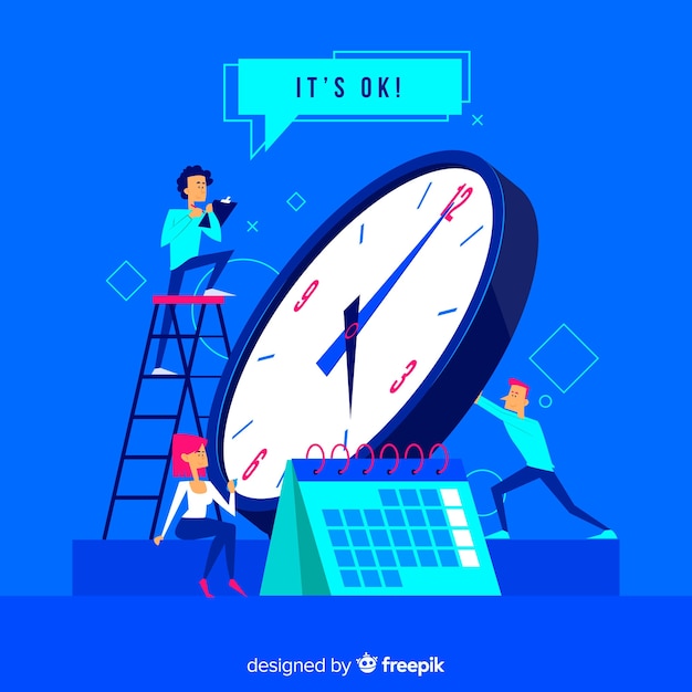 Free Vector time management concept for landing page