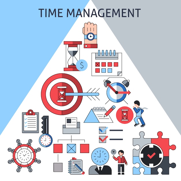 Free vector time management concept