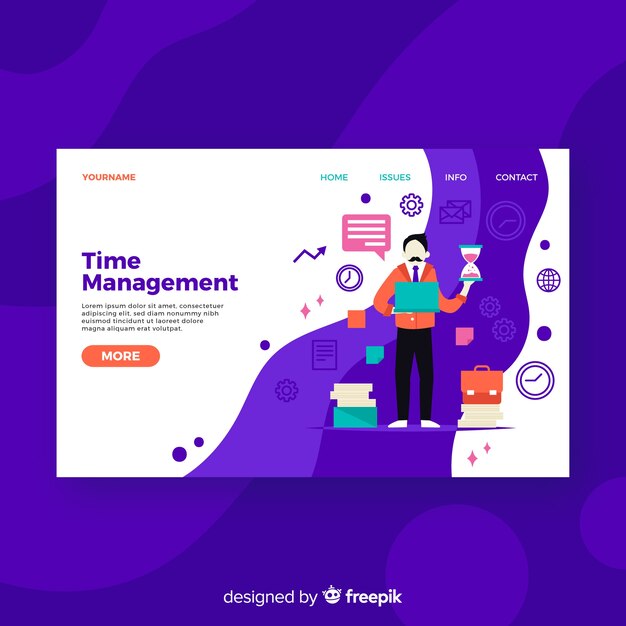 Time management landing page