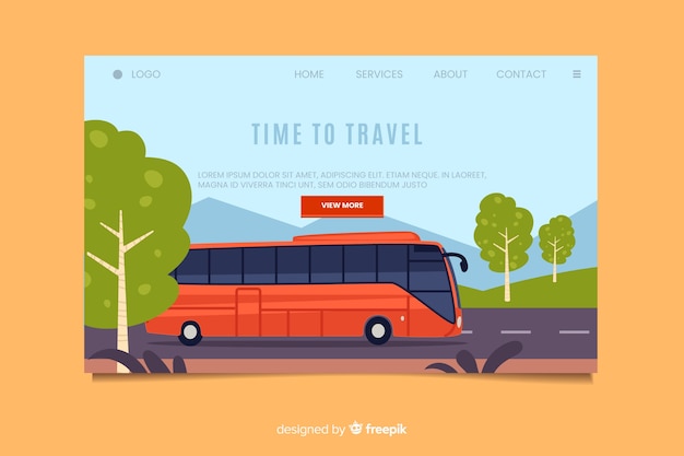 Time to travel landing page