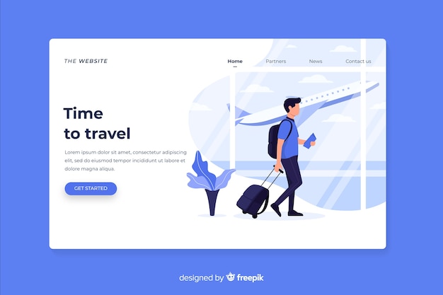 Time to travel landing page