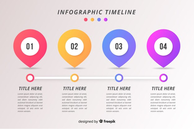 Timeline business infographic