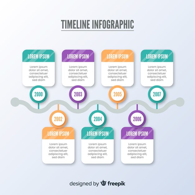 Timeline infographic background