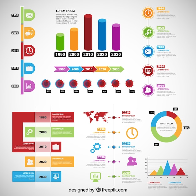 Timeline infographic in colorful style