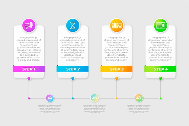 Timeline infographic colorful template