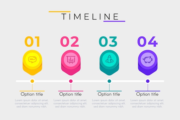 Timeline infographic pack