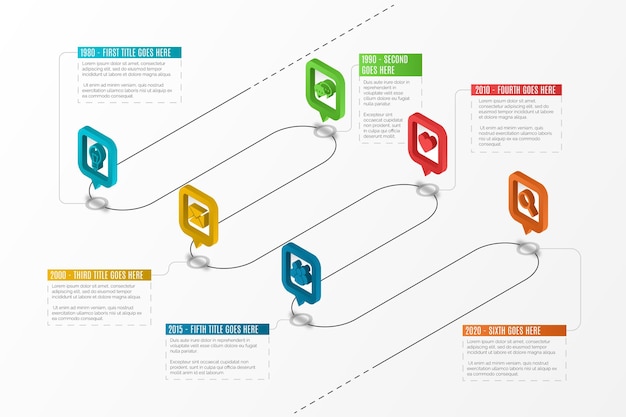 Free Vector timeline infographic template