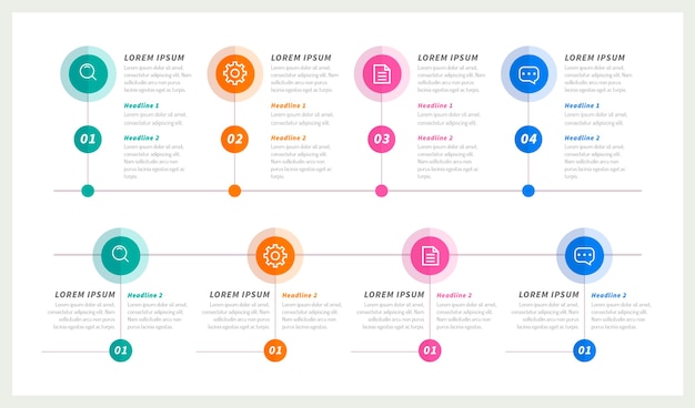 Timeline infographic template