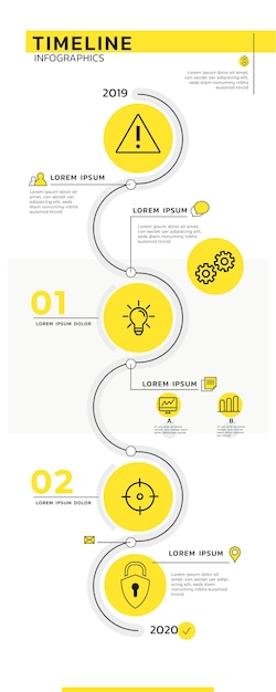 Timeline infographics template