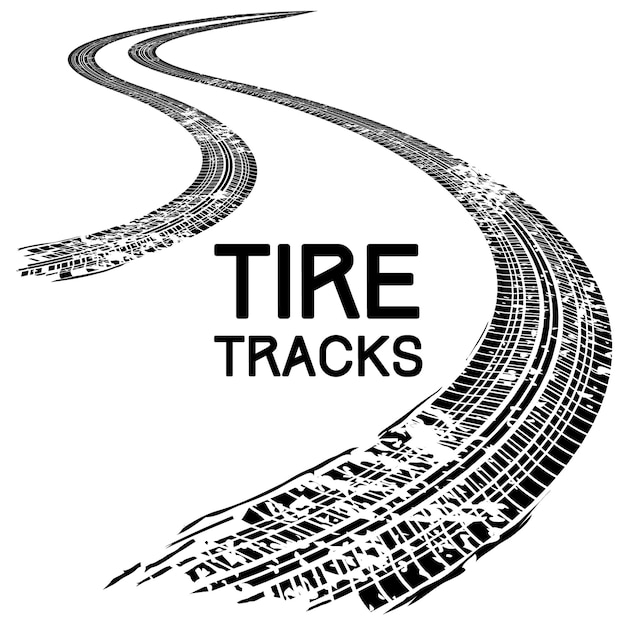 Free vector tire tracks abstract illustration.