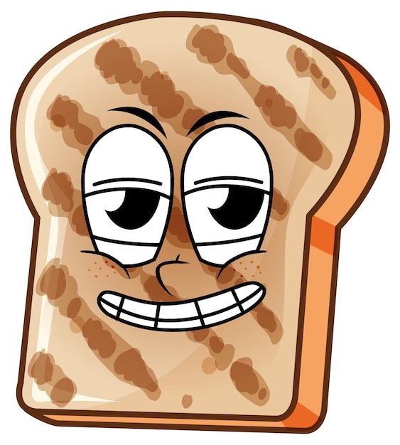 Free Vector toast with happy face