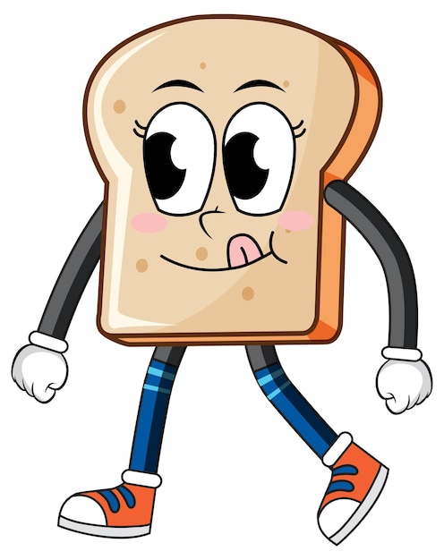 Free Vector toasted bread with arms and legs