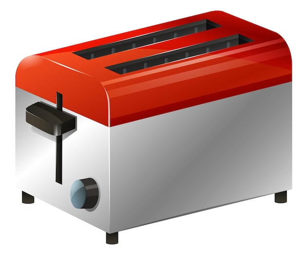 Toaster on white background