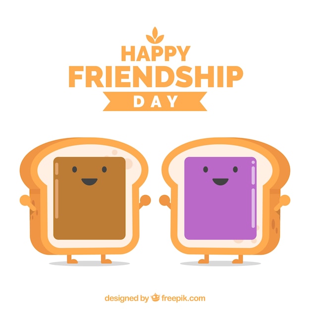 Free Vector toasts background of friendship day 