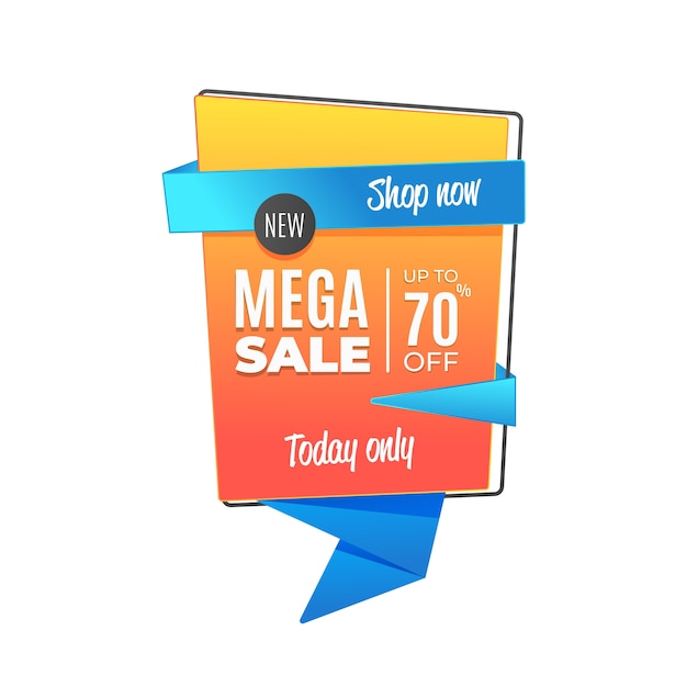 Today only mega sale in origami style