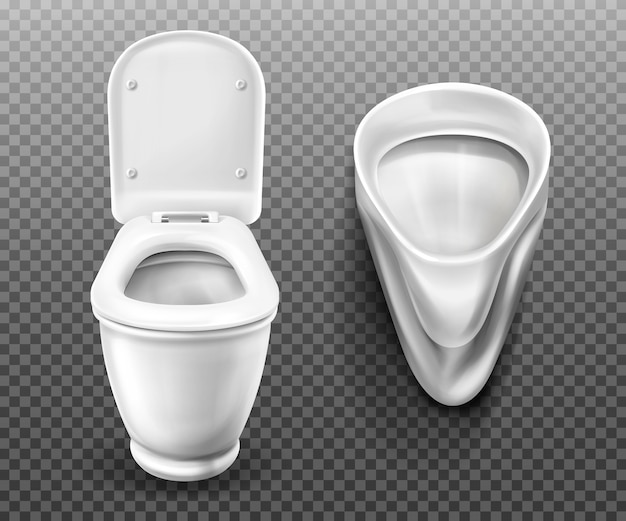 Toilet bowl and urinal for bathroom, restroom