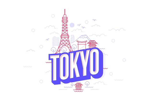 Tokyo city lettering