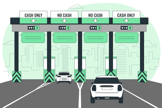 Free Vector toll road concept illustration