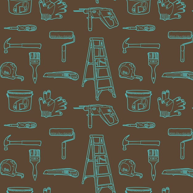 Tools for home repair. Seamless pattern