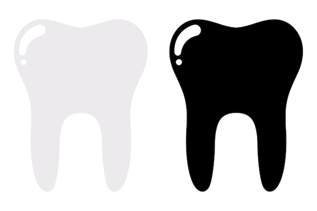 Tooth In Flat and Glyph Style