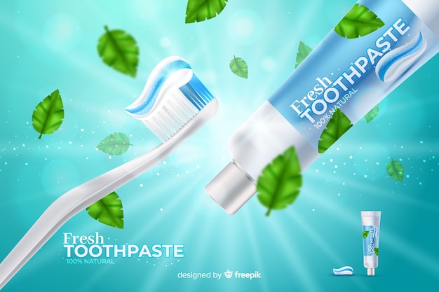 Free Vector toothpaste advertising