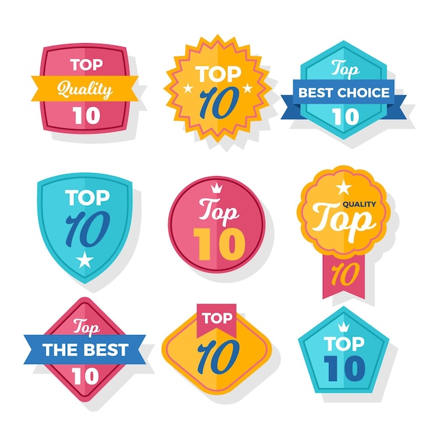 Top 10 badges collection