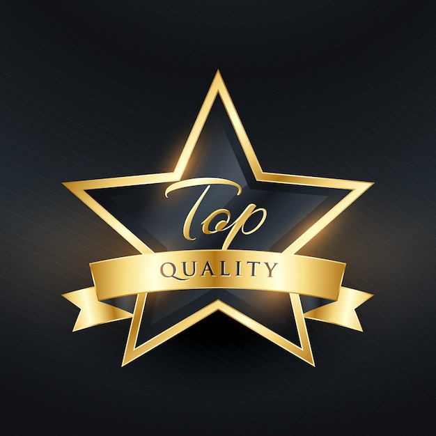 top quality luxury label design with golden ribbon