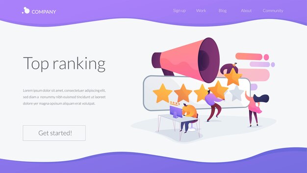 Top ranking landing page template