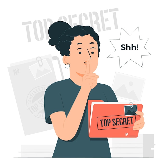 Free Vector top secret concept illustration