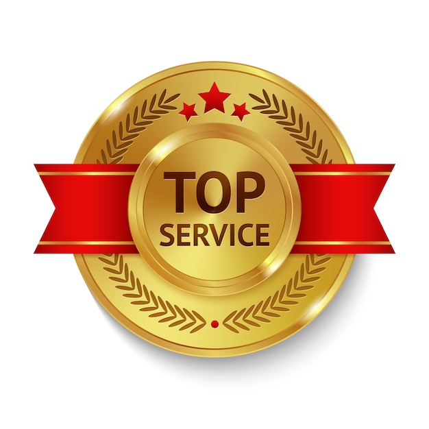 Free vector top service badge