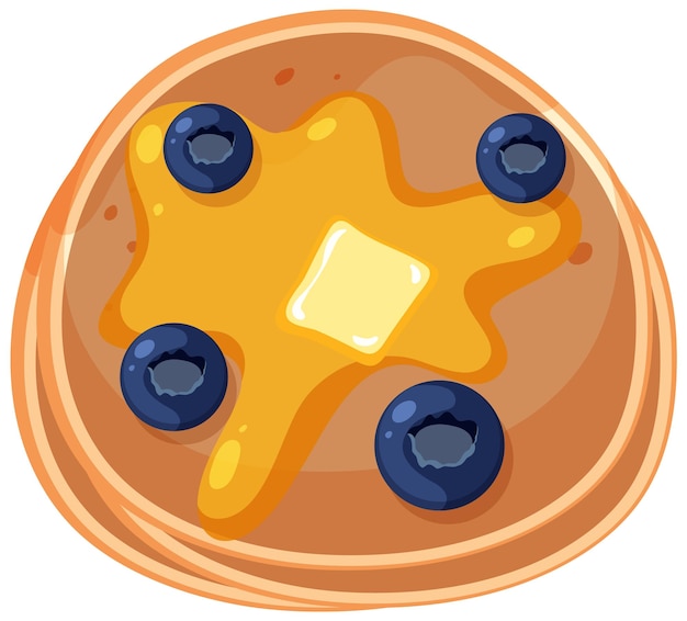 Free Vector top view of blueberry pancake