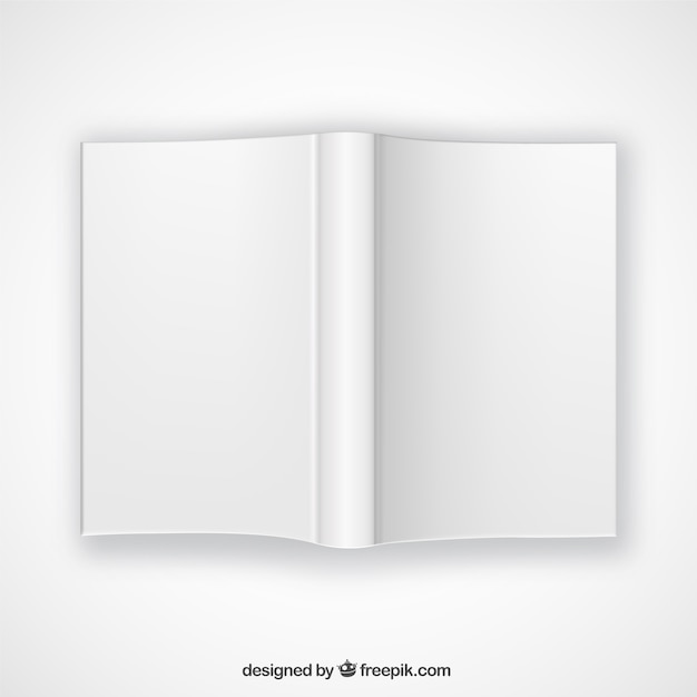 Free Vector top view open book mockup