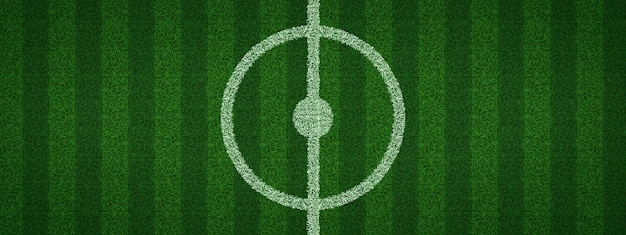 Free Vector top view of realistic soccer pitch center