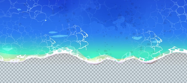 Free Vector top view of sea waves vector isolated template