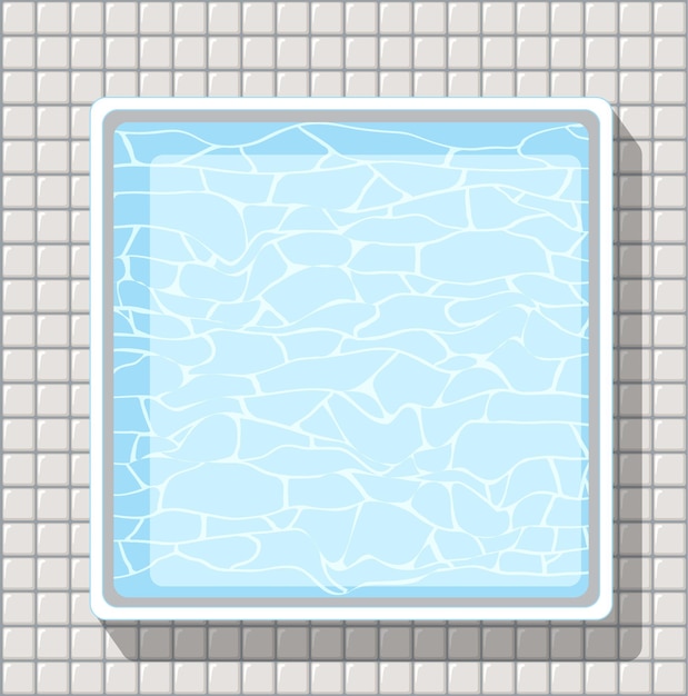 Free Vector top view of swimming pool on white background