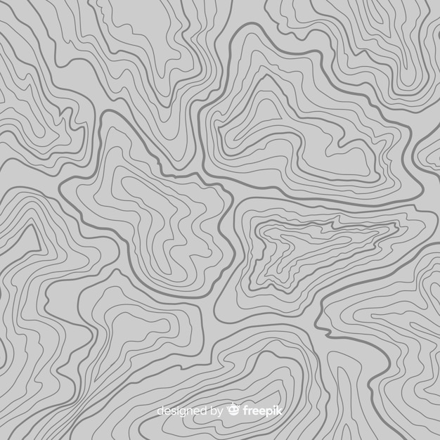 Top view topographic grey lines background