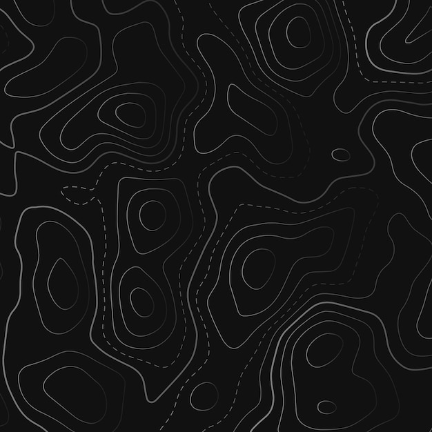 Free vector topographic map in black background