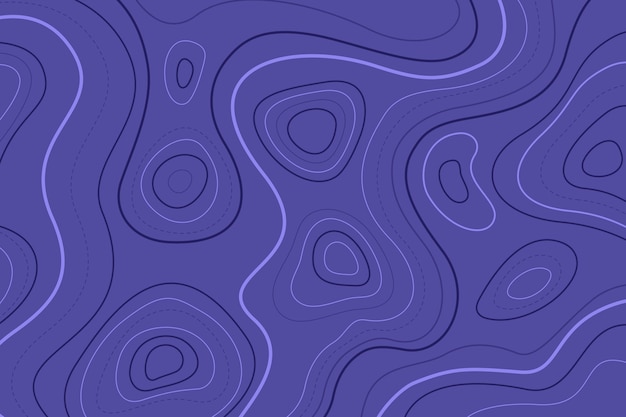 Free vector topographic map blue contour lines