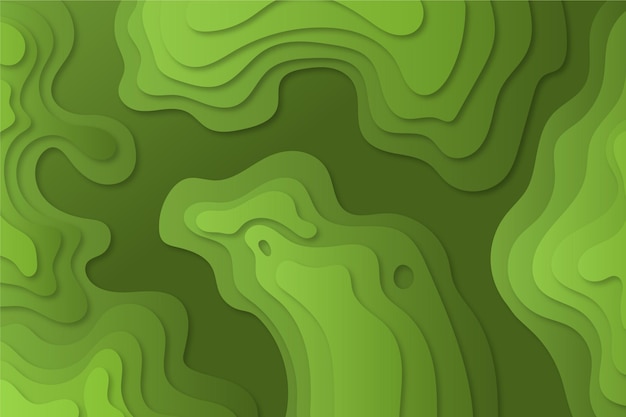 Free Vector topographic map contour lines green shades