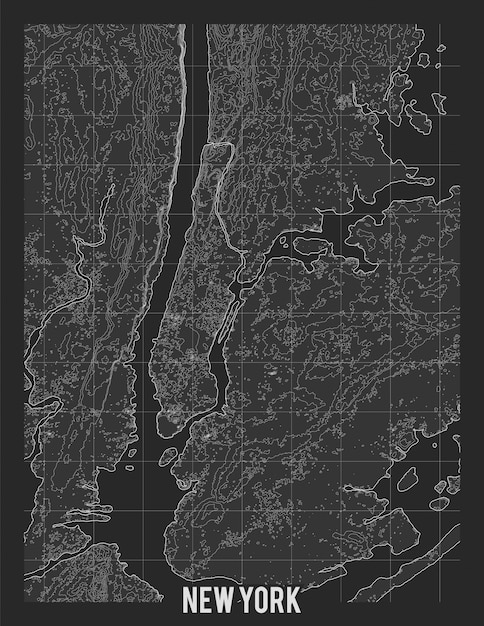 Topographic map of New York