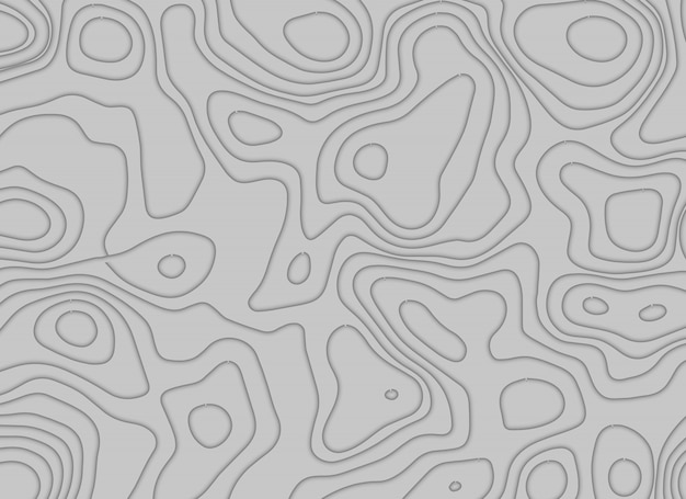 Free vector topographic pattern lines on gray background