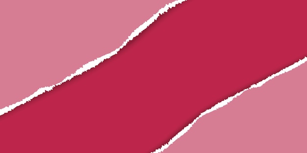 Torn paper banner in magenta colour