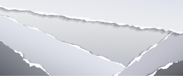 Free vector torn paper edge texture background rip border