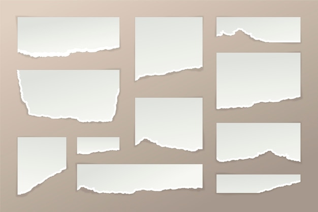 Free Vector torn paper effect set